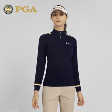 PGA 高爾夫女士毛衣2022秋冬款新品羊毛針織衫套頭上衣親膚保暖