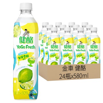 金車健酪 乳酸飲料 青檸雪酪 清爽乳酸風味 台灣在地檸檬原汁  580ml  24瓶