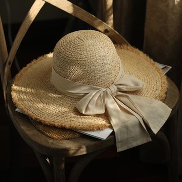 太陽帽女出游沙灘夏天遮陽防曬百搭大帽檐防紫外線遮臉拉菲草帽