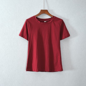 寬松圓領經典純色簡約T恤衫上衣服顯瘦氣質