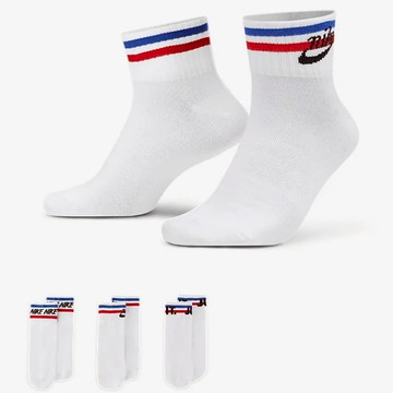 【NIKE】U NK NSW EVERYDAY ESSENTIAL AN 襪子 運動襪 3雙組 白 DX5080-100