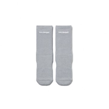 Nozzle Quiz 襪子 Essential 男女款 後研 透灰色 藍 休閒 基本款 長襪 中筒襪 BDESSX02SB