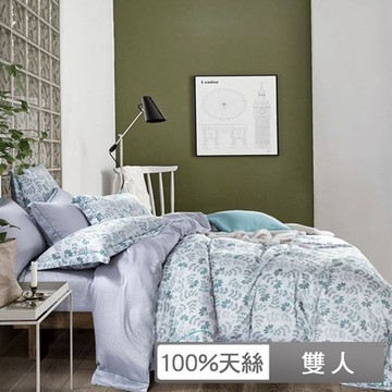 貝兒居家寢飾生活館 100%天絲七件式兩用被床罩組 雙人 春意安然