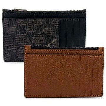 COACH 中性男款多卡夾層信用卡名片夾零錢包(多色供選)