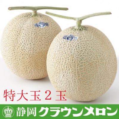 ふるさと納税 袋井市 クラウンメロン(白級)特大玉　2玉　ギフト箱入り