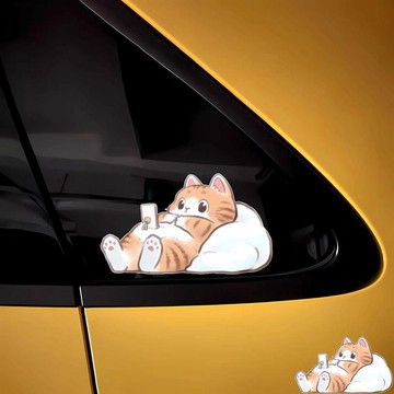 日系車貼💫 貓咪貼紙電動車貼紙裝飾可愛創意個性汽車劃痕遮擋貼畫摩托車防水 汽車装饰贴