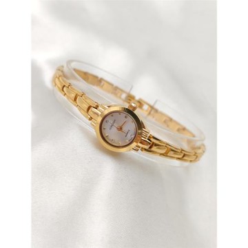 國貨老品牌小金表小巧迷你復古氣質鍍金銀手鏈簡約清新細帶石英女