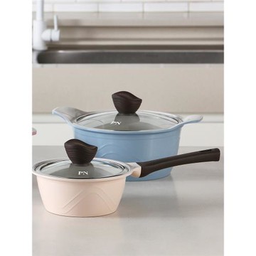 韓國進口PN陶瓷湯鍋歐拉一體壓鑄輕便趁手不溢鍋穩定好清洗復古