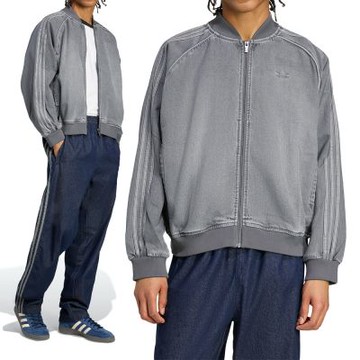 Adidas Sst Tt 男款 灰色 寬鬆 水洗 刷舊 丹寧 夾克 休閒 運動 外套 JW5915