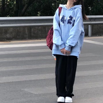 長袖褲裝連帽衛衣女學生寬松休閑褲網紅穿搭兩件套潮秋新款
