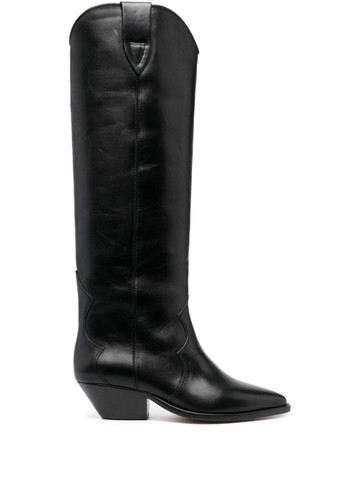 ISABEL MARANT - Denvee 40mm leather knee-high boots - women - Calf Leather/Calf Leather/Calf Leather - 39 - Black