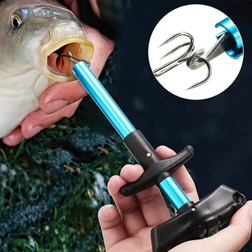【台灣出貨】新款路亞取鉤器 T 型解鉤器 鋁合金多功能深喉脫鉤器 大物釣魚摘鉤器 魚鉤快速脫鉤釣具配件