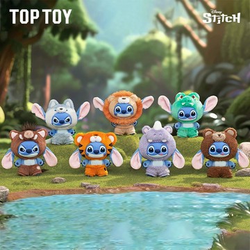 TOPTOY 史迪奇野性動物 搪膠 毛絨 史迪奇 星際寶貝 野性 動物 變裝 盲盒 盒玩 一中盒【預購】