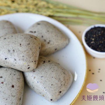 美姬饅頭 - 芝麻米香無糖米饅頭-50g*6顆