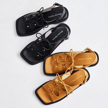 鉚釘簍空綁帶後勾帶涼鞋 (31249)