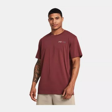 【UNDER ARMOUR】HW Training Graphics短T-Shirt 男 暗紅色-1382904-688