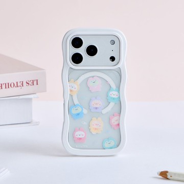 胖才可愛毛茸茸睡衣亂花雲朵波波MagSafe iPhone手機殼