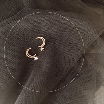 星星耳釘女氣質簡約小巧耳墜耳環新款潮純銀耳飾耳夾無耳洞