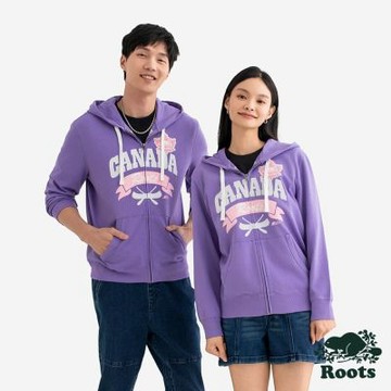 Roots中性-GF MODERN CLASSIC  連帽外套-紫色