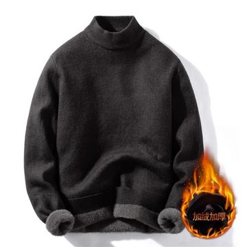 東北哈爾濱冬季零下40度防寒加絨毛衣男士加厚針織衫旅游保暖裝備