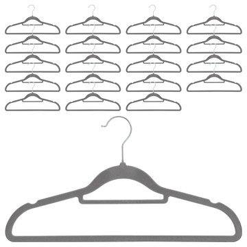 comet Home 絲絨防滑衣架  灰色  20個