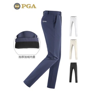 (免運)美國PGA 2026秋冬高爾夫男裝高爾夫加絨男褲加厚保暖服裝男運動