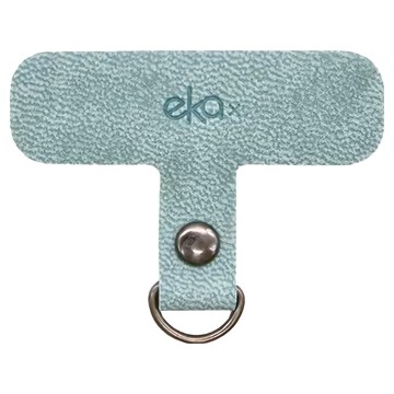 ekax 手機掛繩夾片 晨曦綠 PU皮革 五金  1個