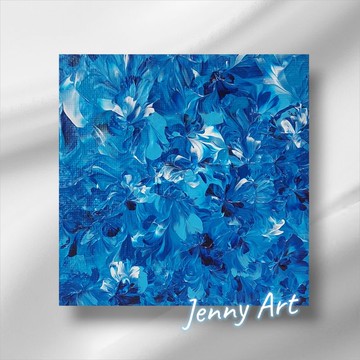 【海藍】系列 無框畫 抽象畫 畫作 掛畫 居家擺設 桌上療癒小物