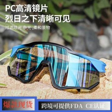 跨境新款戶外運動男女騎行眼鏡大框防風沙登山護目鏡顯瘦個性墨鏡