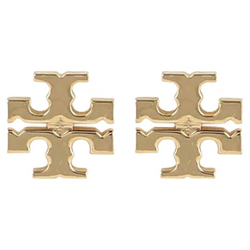 TORY BURCH 女款 雙T-LOGO十字耳環 S10143361  金色 + 黑色