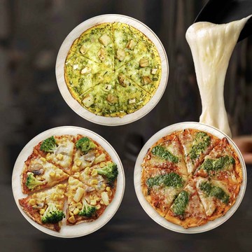 【陽明春天】披薩6件組(野菜田園+青醬杏鮑菇+瑪格麗特)X各2袋