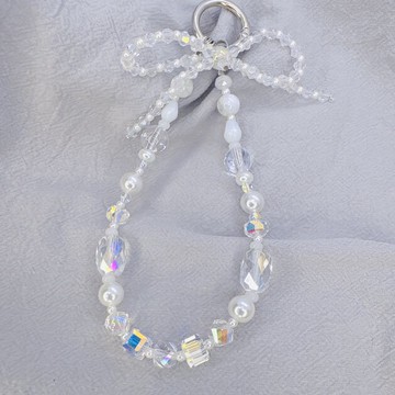 Rom828串珠手機鍊-透明的星海264