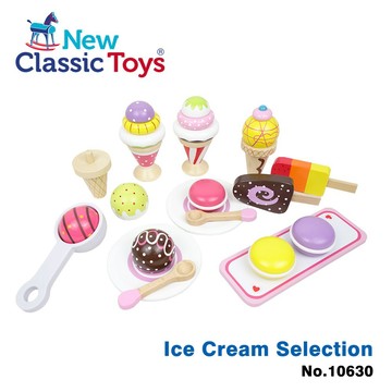 荷蘭 New Classic Toys 繽紛冰淇淋補充組 - 10630 木製玩具 家家酒 切切樂 煮菜玩具