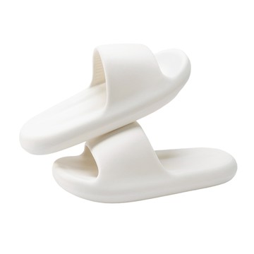 【iFoot】太空麵包QQ厚底拖鞋-白 IF8202