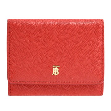 BURBERRY 8031854 簡約LOGO三折扣式零錢短夾/卡包.紅