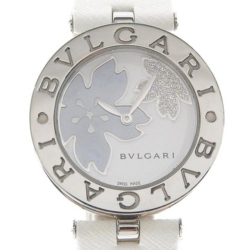 【日本直送】寶格麗 BVLGARI B-zero1 腕錶 寶格麗 B.zero1 BZ30FDSL 花朵 石英 白色貝殼紋錶盤 女仕【二手】