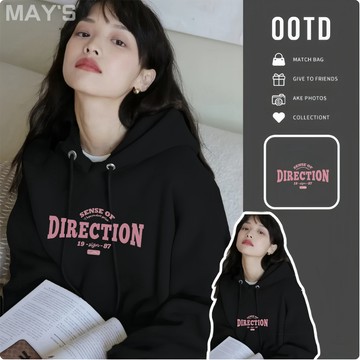 【2天出貨】韓系寬鬆帽T女  厚磅大學T   連帽衫衛衣女  保暖內刷毛  厚磅帽T  oversize大呎碼上衣 XH