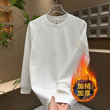 輕熟風寬鬆秋冬長袖大學T男 休閒潮流帥氣痞帥運動上衣男