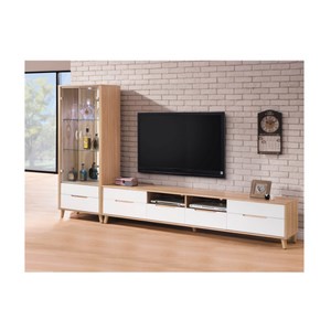 肯詩特烤白9尺L型櫃