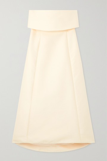 TOTEME - Strapless Dupioni Midi Dress - Off-white - DK38