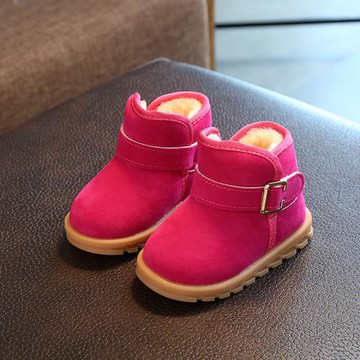 秋冬季新款兒童雪地靴男童女童短靴子加絨女寶寶棉鞋子小童保暖