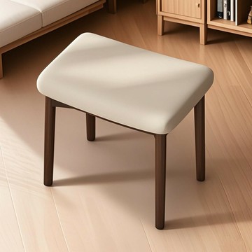 【台灣公司 可打統編】現代簡約實木化妝凳簡約梳妝凳軟包板凳家用方凳布藝換鞋凳皮凳子