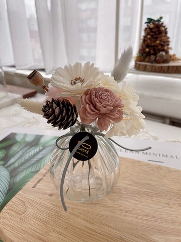 【花曖】南瓜瓶擴香花材包(含韓國香精一瓶)