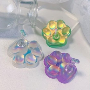 (萌系甲托登場🐾)極光幻彩貓爪底座甲托 單個 美甲練習甲托 貓爪底座 貓掌造型 磁吸甲片固定架 甲片托