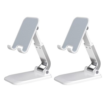葉子小舖 折疊手機支架 Q7鋁合金 珍珠白 輕巧便攜 穩固支撐  2個
