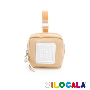 CILOCALA 亮彩尼龍防潑水可扣式零錢包-芒草駝