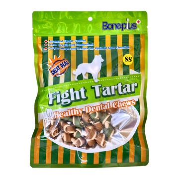 Boneplus 雙色潔牙骨結超值包SS犬用潔牙骨 18週以上犬用 300g 潔牙零食  綜合  1包