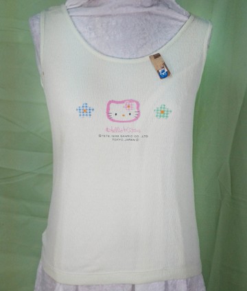 【震撼精品百貨】Hello Kitty 凱蒂貓~綠背心