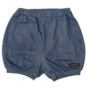 akachan honpo - 短褲-針織斜紋布-深藍色