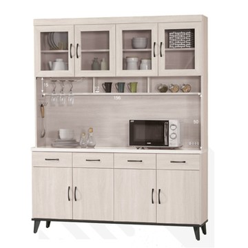 AS DESIGN 雅司家具-伊姆石紋面5.3尺餐櫃組-160.4*43*202.2cm